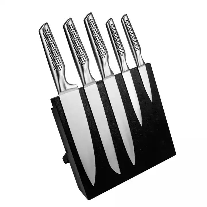 5 Peças Punho oco Conjunto de faca de aço inoxidável Conjunto de faca japonesa 