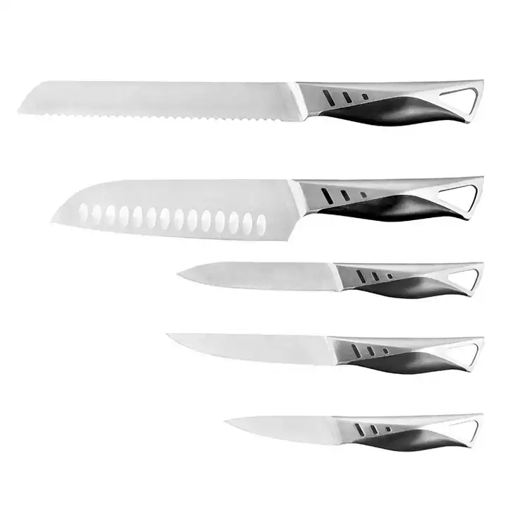 2022 Hot Sale New Design Blade Handle 5-Piece Knife Conjunto de faca de cozinha de aço inoxidável 