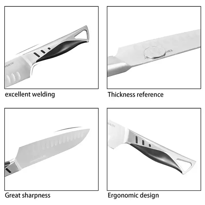 2022 Hot Sale New Design Blade Handle 5-Piece Knife Conjunto de faca de cozinha de aço inoxidável 