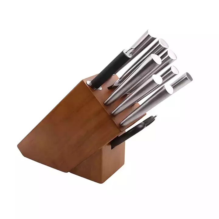 Hot Sale High Grade 10 Peças Facas de cozinha de aço inoxidável Chef Knife Set com bloco de faca de madeira 
