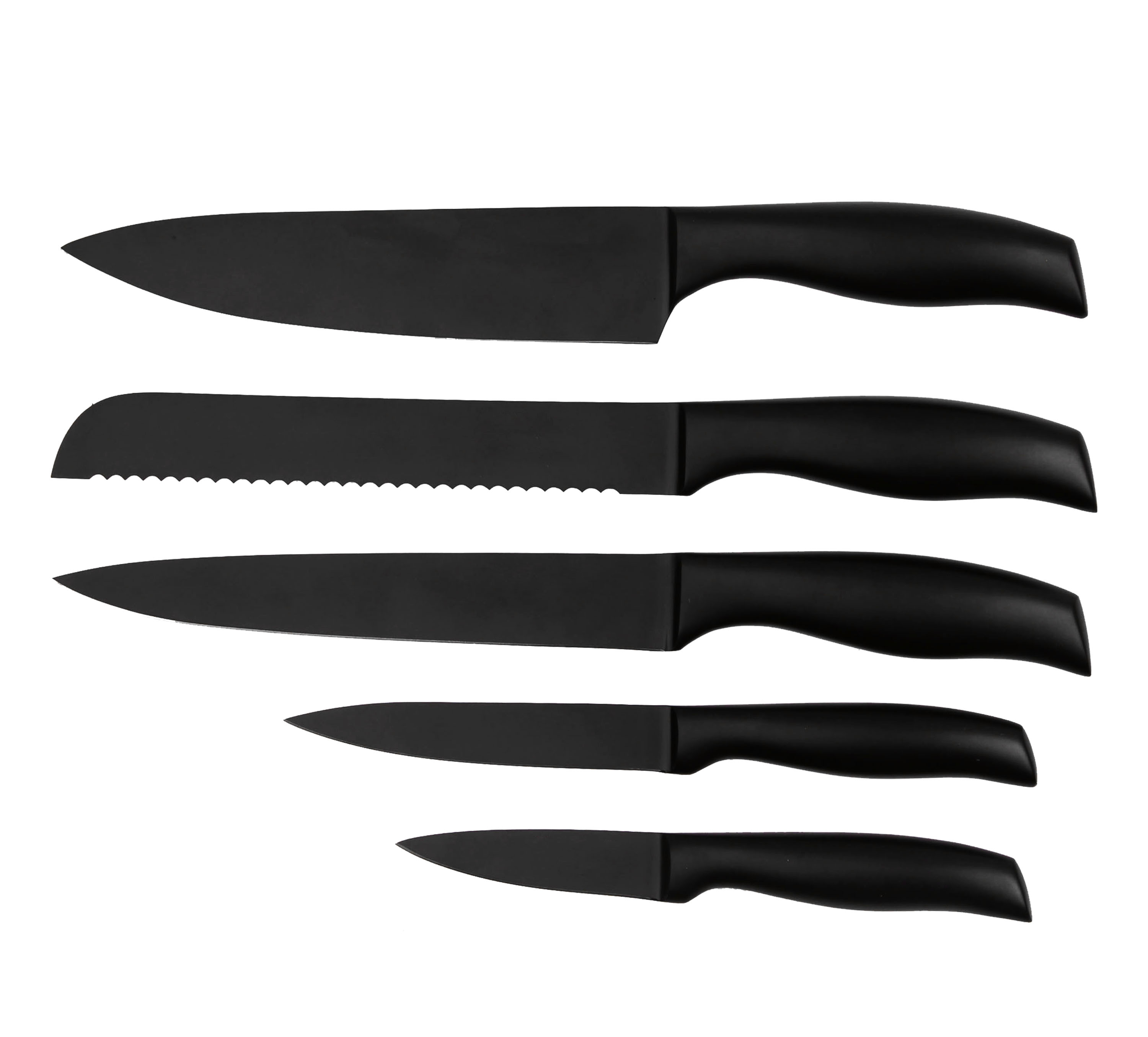 Hot Selling Kitchenware Sharpening Aço Inoxidável Hollow Handle Kitchen Knife Set Com Bloco 